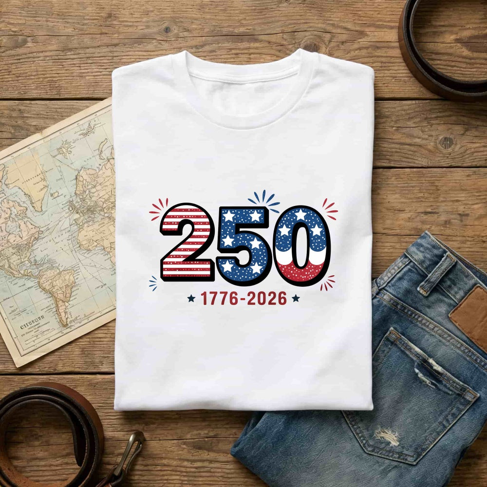 Patriotic American Flag 250th Anniversary Classic T-Shirt