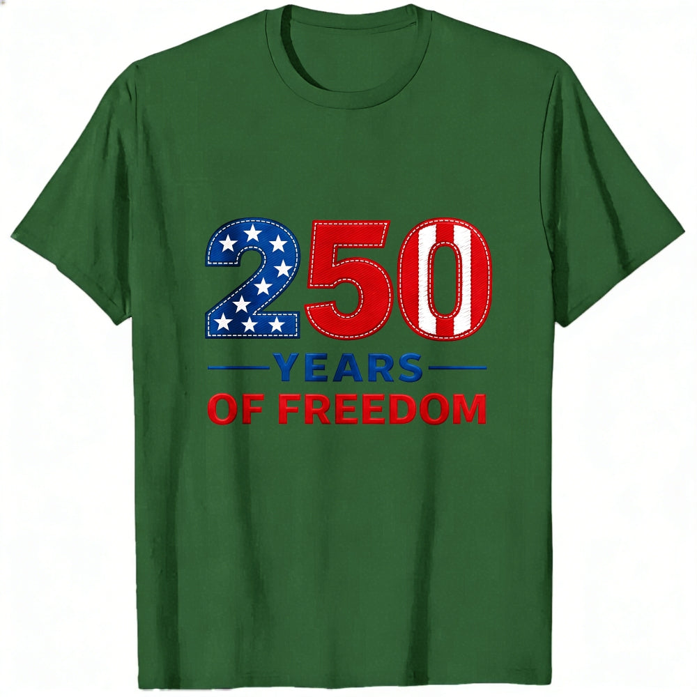 Patriotic American Flag Design Classic T-Shirt 250 Years Of Freedom