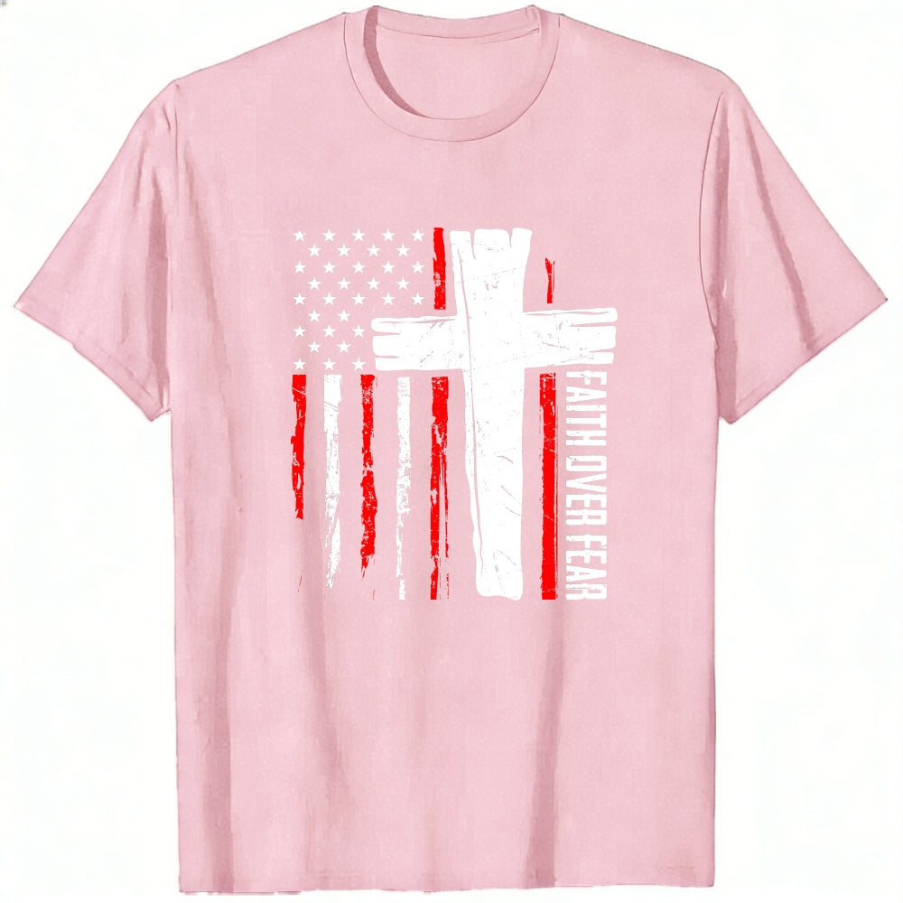 American Flag Cross Design Classic T-Shirt