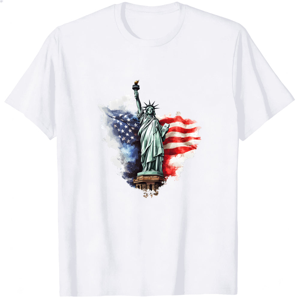 American Flag Statue Of Liberty Classic T-Shirt