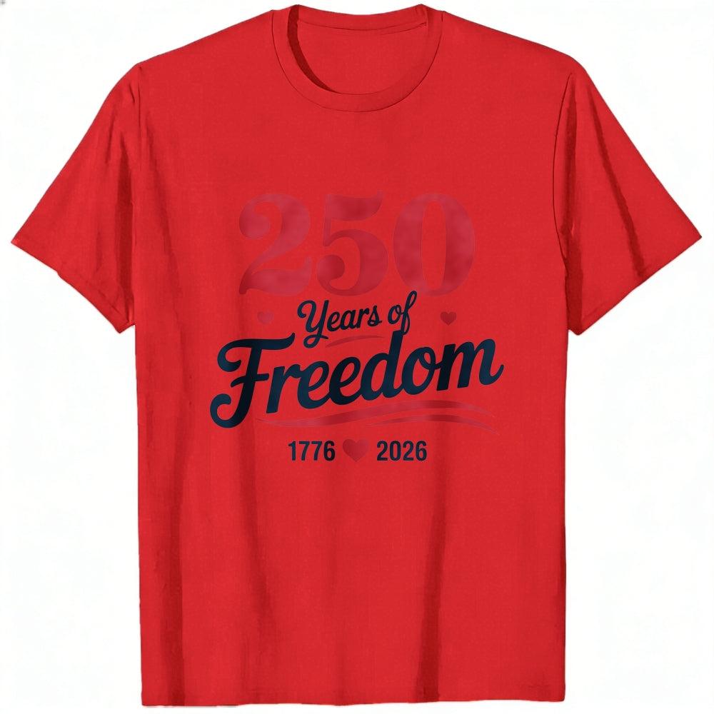Patriotic American Independence Day 250 Years Of Freedom Classic T-Shirt