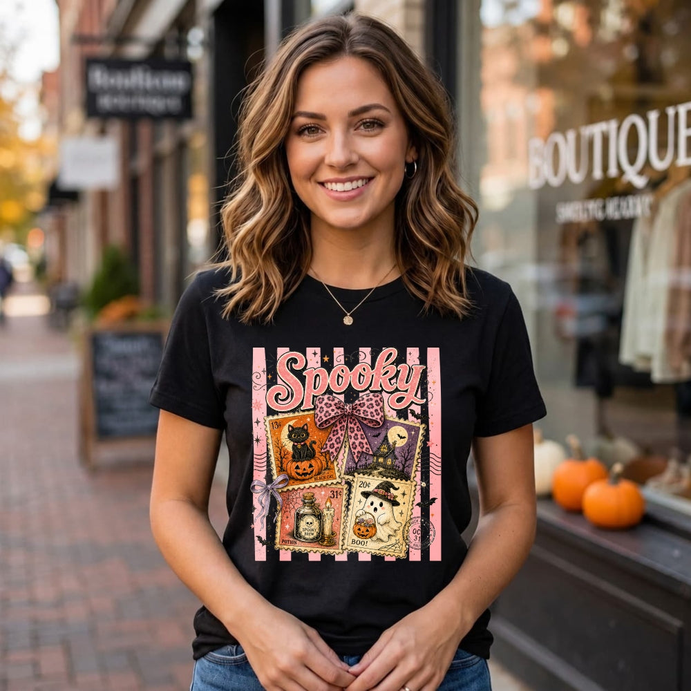 Vintage Halloween Spooky Stamps Classic T-Shirt