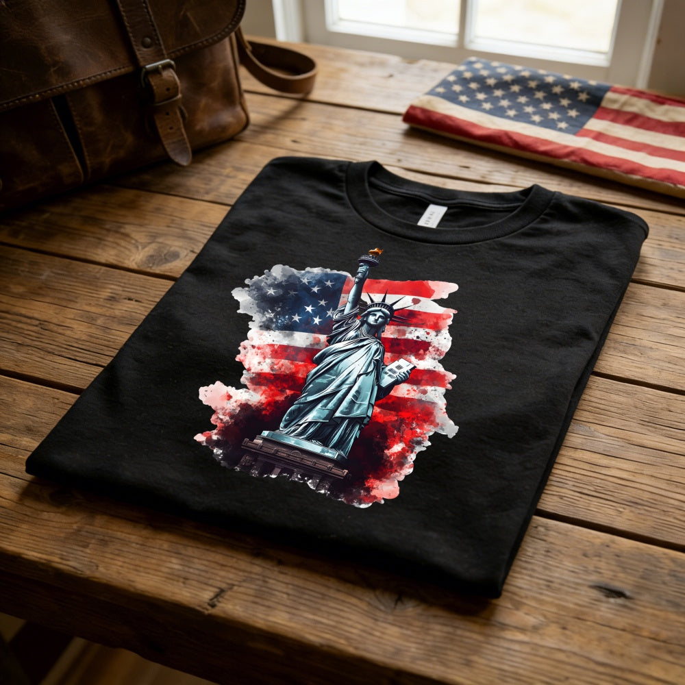 American Flag Statue Of Liberty Classic T-Shirt