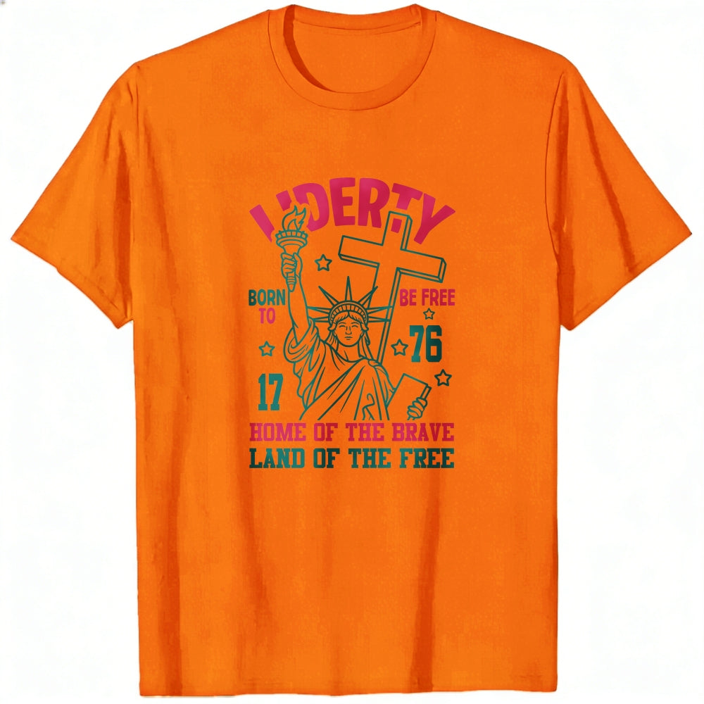 American Patriotic Design Classic T-Shirt Liberty Statue And Slogan