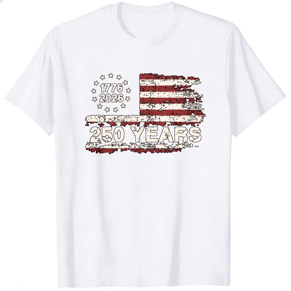 Patriotic American Flag Design Classic T-Shirt 1776 2026 250 Years Celebration
