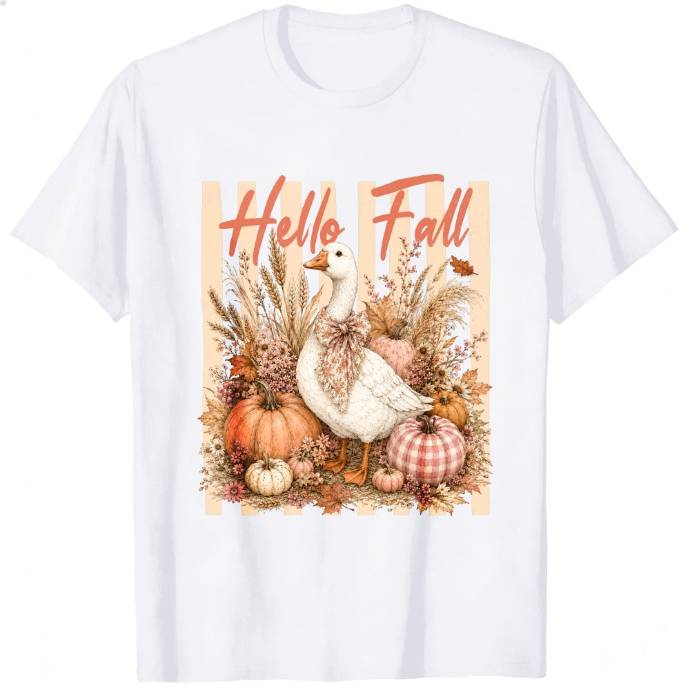 Fall Harvest Goose Hello Fall Classic T-Shirt