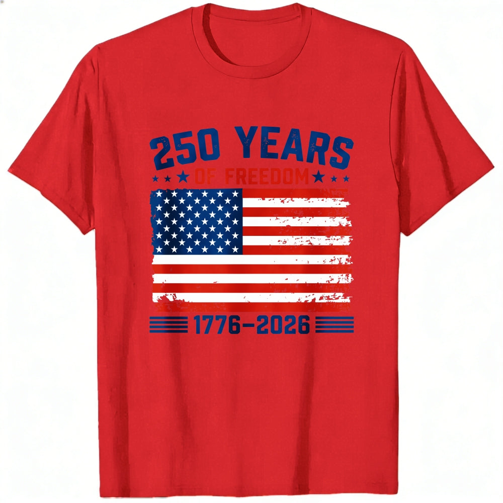 Patriotic American Flag Design Classic T-Shirt 250 Years Of Freedom 1776 2026