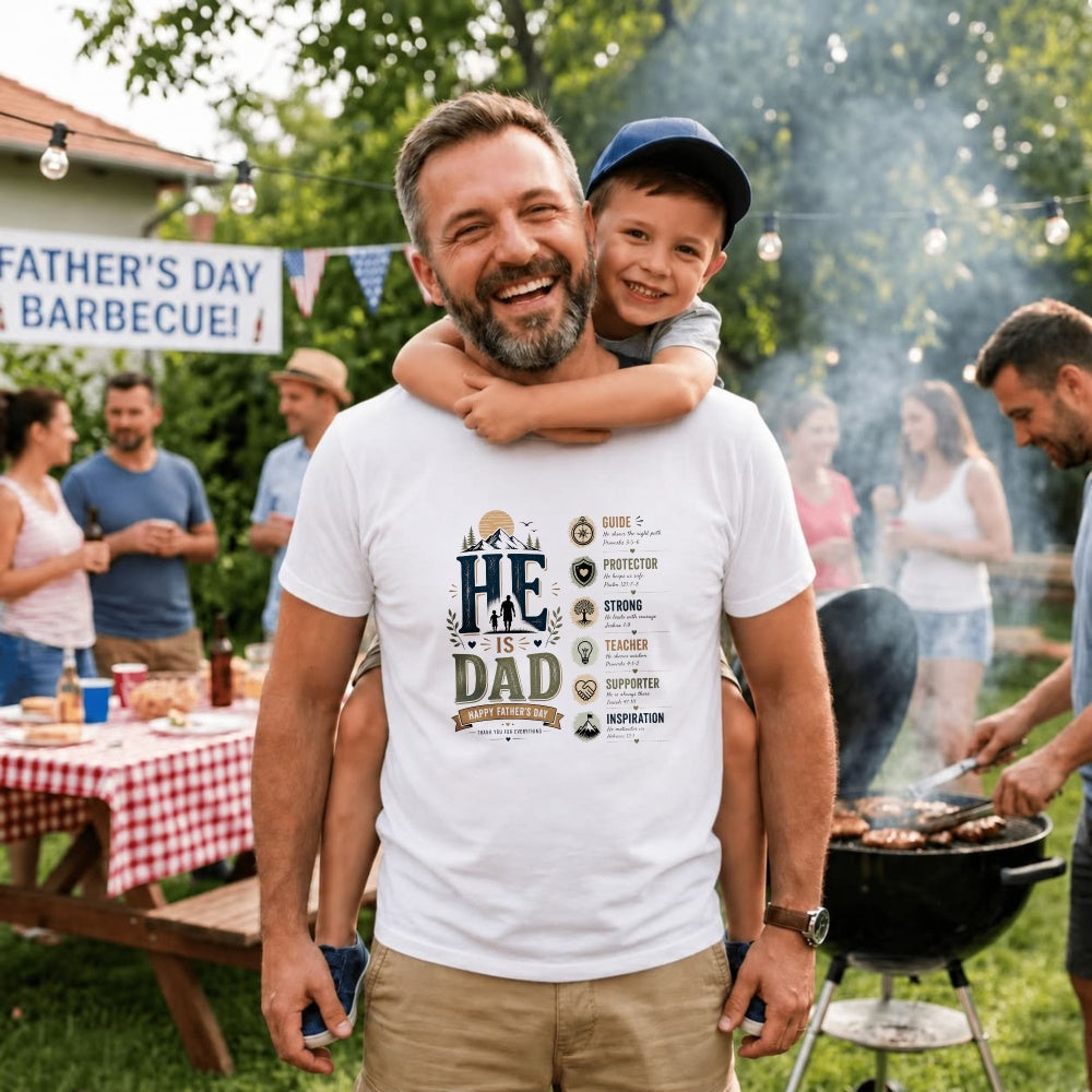Retro Typography Classic T-Shirt He Is Dad Father's Day Design