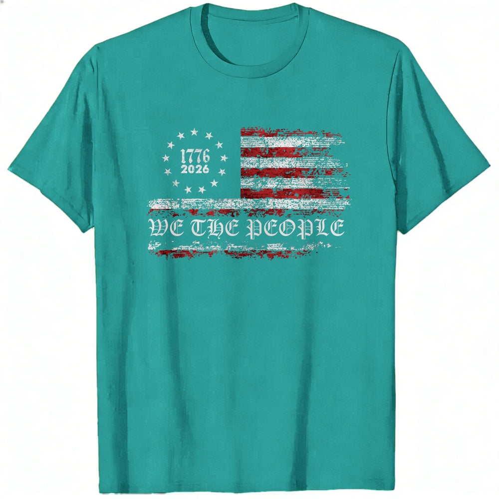 Patriotic American Flag Design Classic T-Shirt We The People 1776 2026