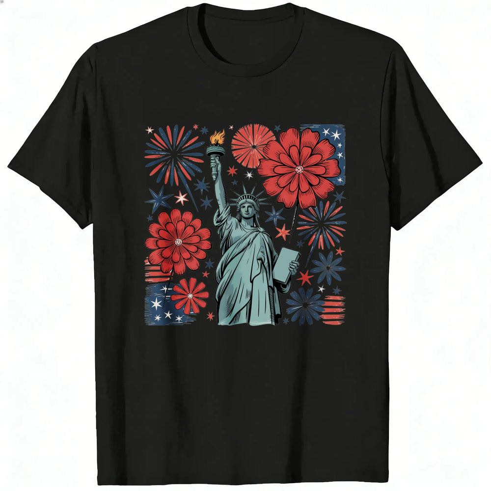 Patriotic American Flag Statue Of Liberty Classic T-Shirt