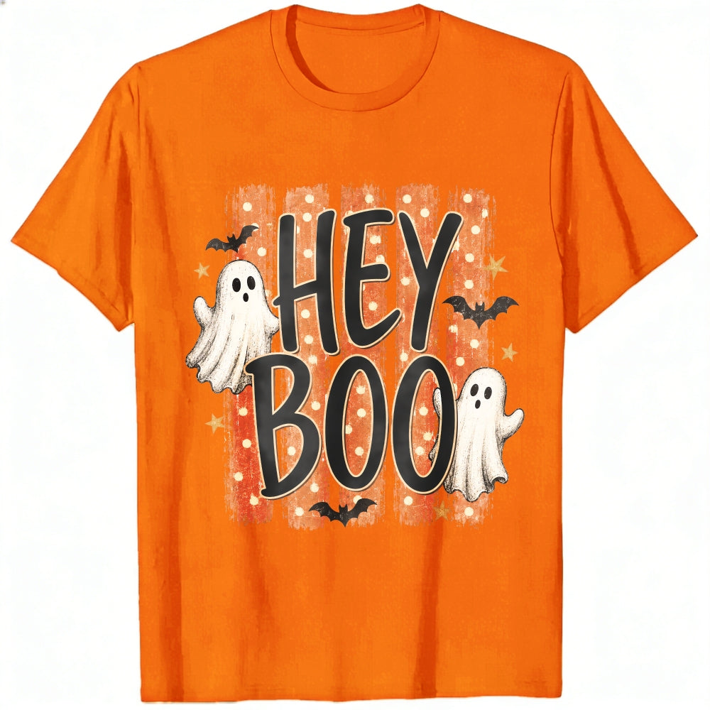 Cute Halloween Ghost Bat Hey Boo Classic T-Shirt