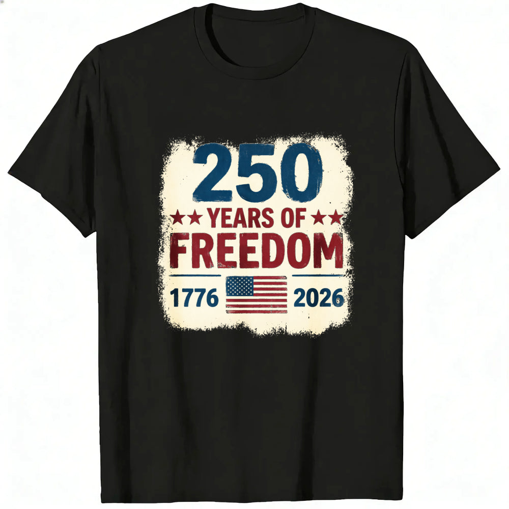 Patriotic American Independence Day 250 Years Of Freedom Classic T-Shirt