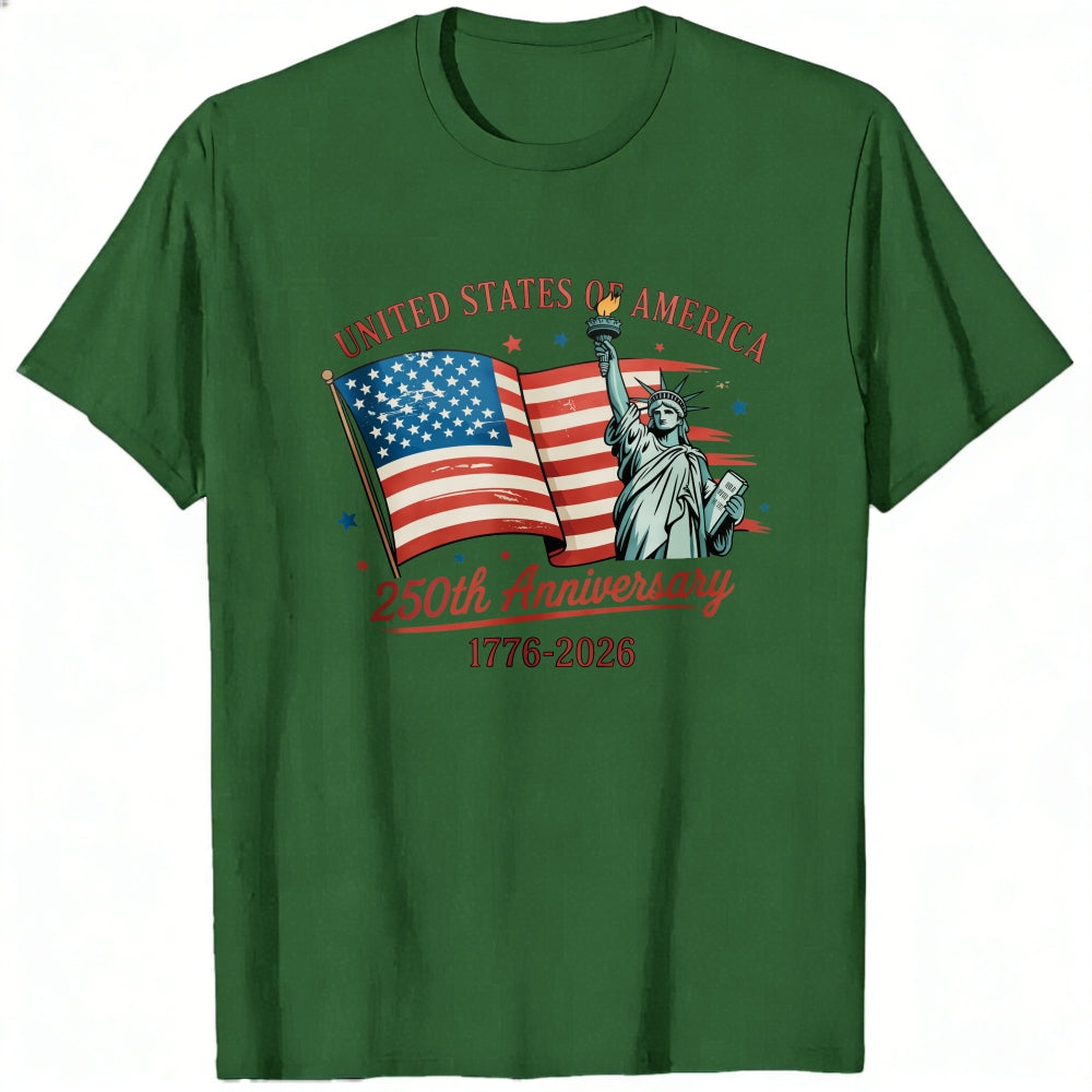 Patriotic American Flag And Statue Of Liberty Classic T-Shirt 250th Anniversary 1776 2026