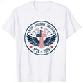 Patriotic American Flag Cross Wings Classic T-Shirt Faith Freedom 250 Years 1776 2026
