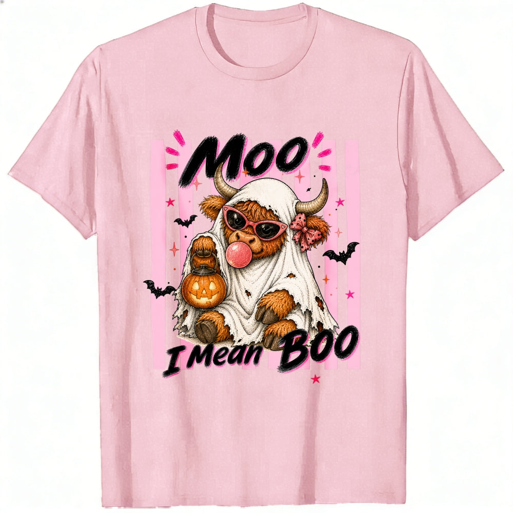 Funny Halloween Cow Ghost Moo I Mean Boo Classic T-Shirt