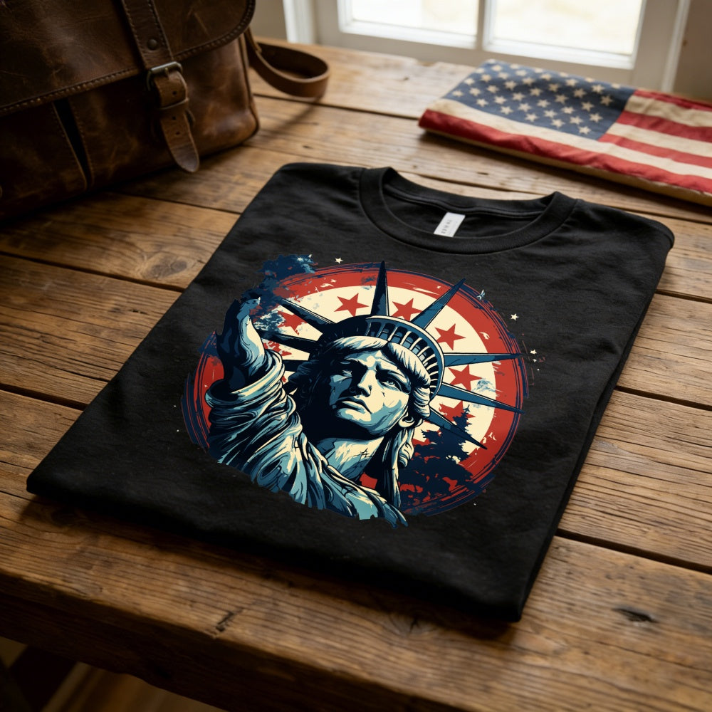 American Flag Statue Of Liberty Classic T-Shirt