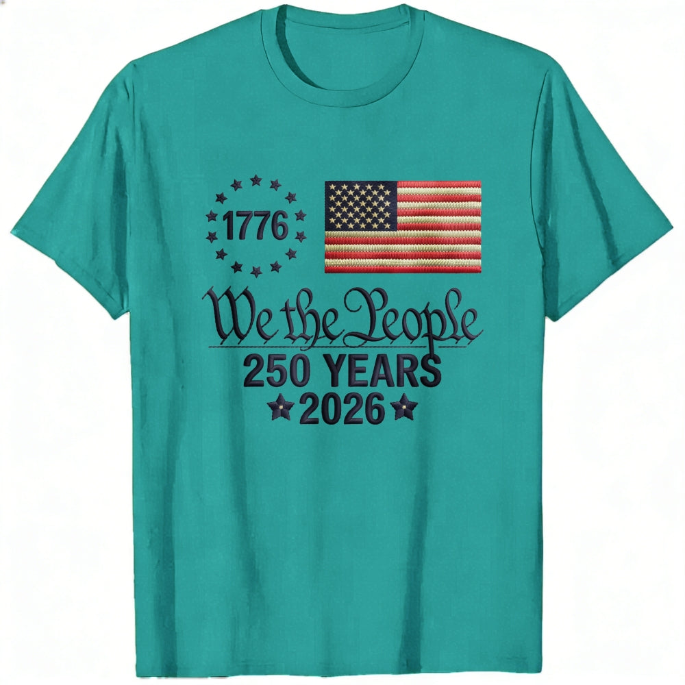 Patriotic American Flag Design Classic T-Shirt We The People 1776 250 Years 2026