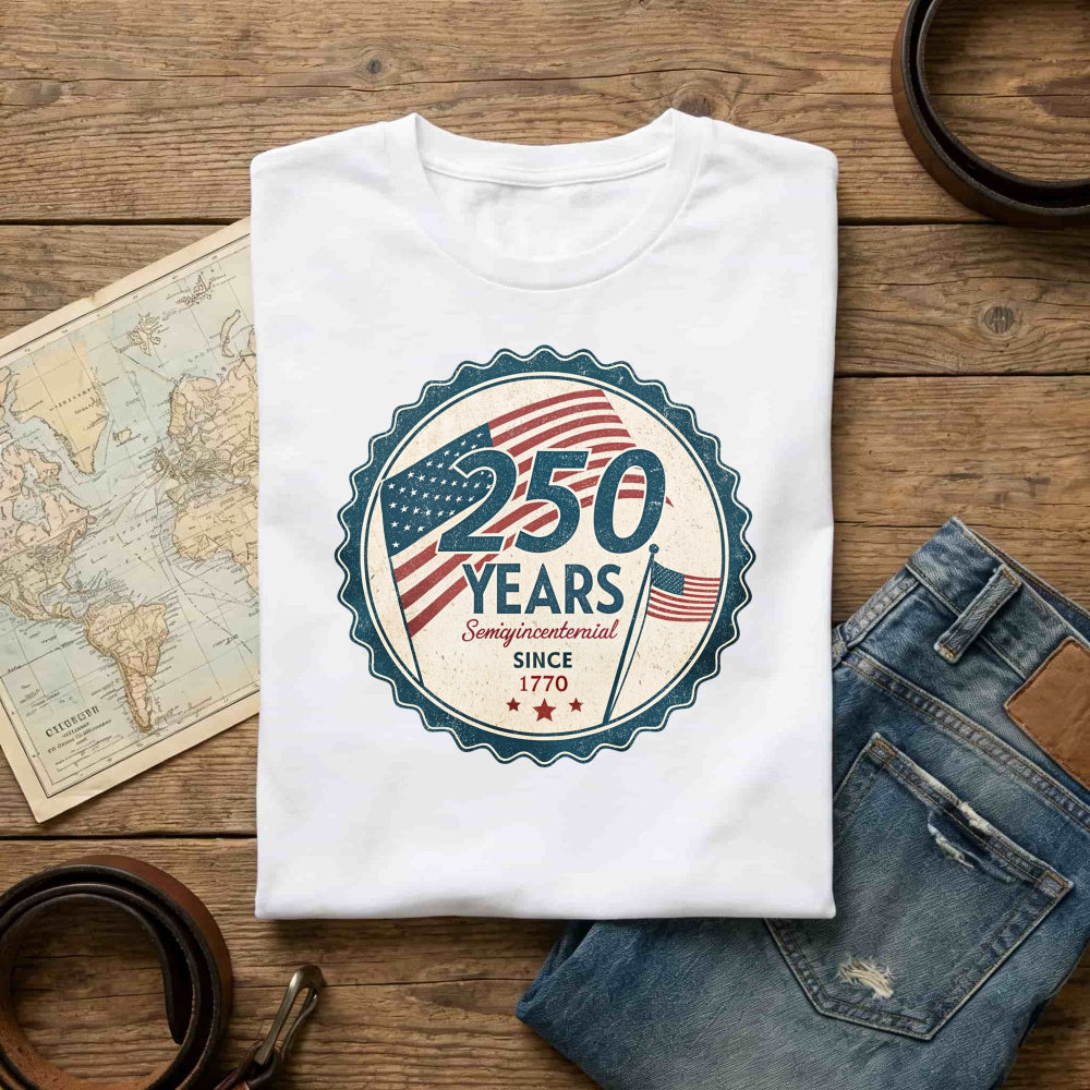Patriotic American Flag Design Classic T-Shirt 250 Years Since 1770