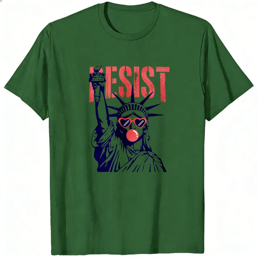 Political Statement Classic T-Shirt Resist Statue Of Liberty