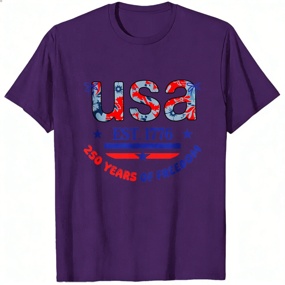 Patriotic Usa Flag Design Classic T-Shirt 250 Years Of Freedom Celebration