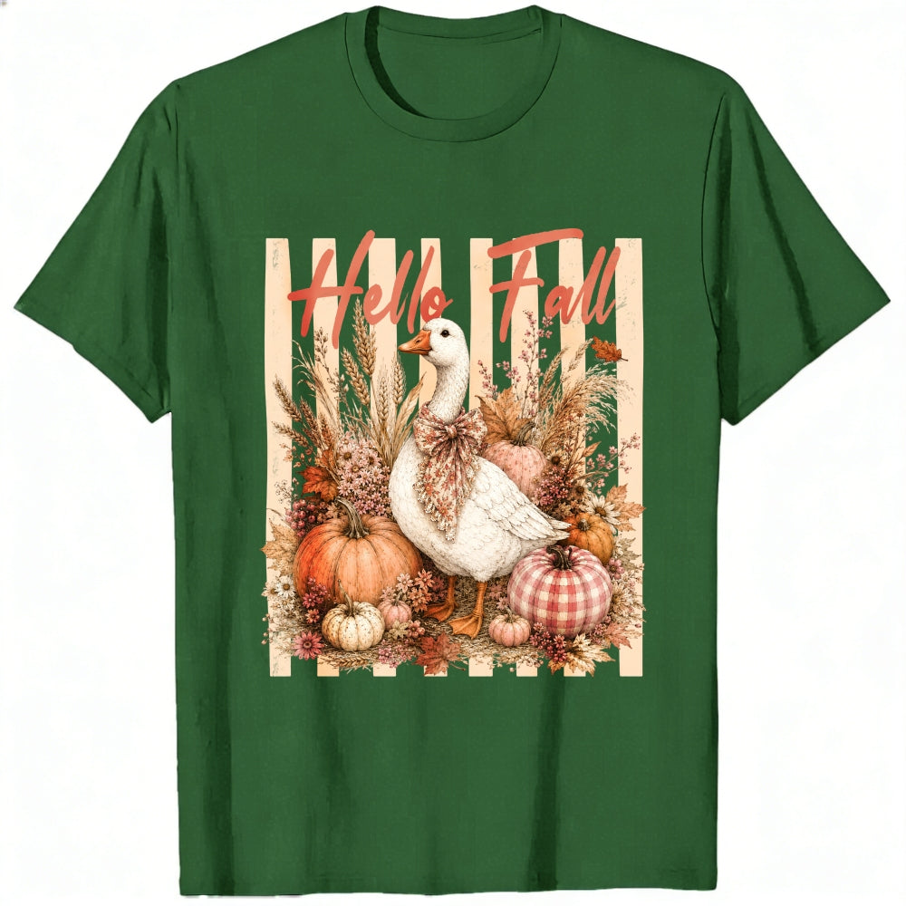Fall Harvest Goose Hello Fall Classic T-Shirt
