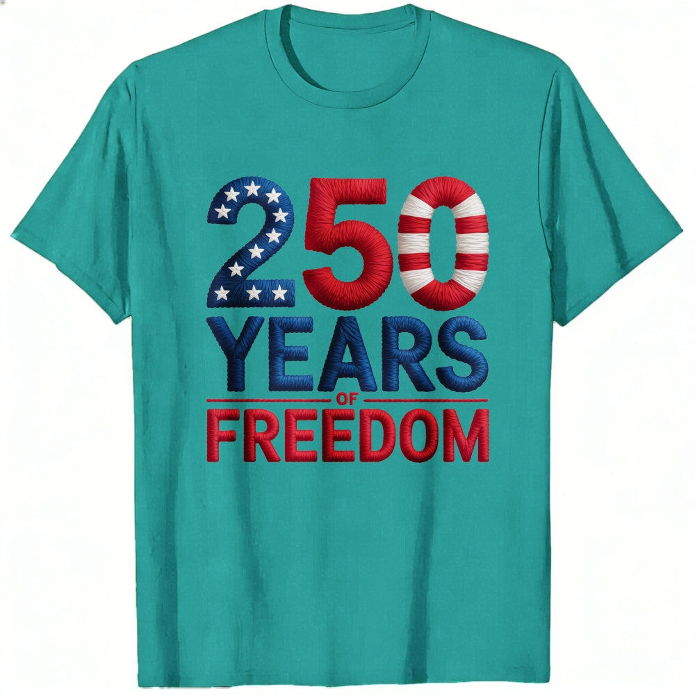Patriotic American Flag Design Classic T-Shirt 250 Years Of Freedom