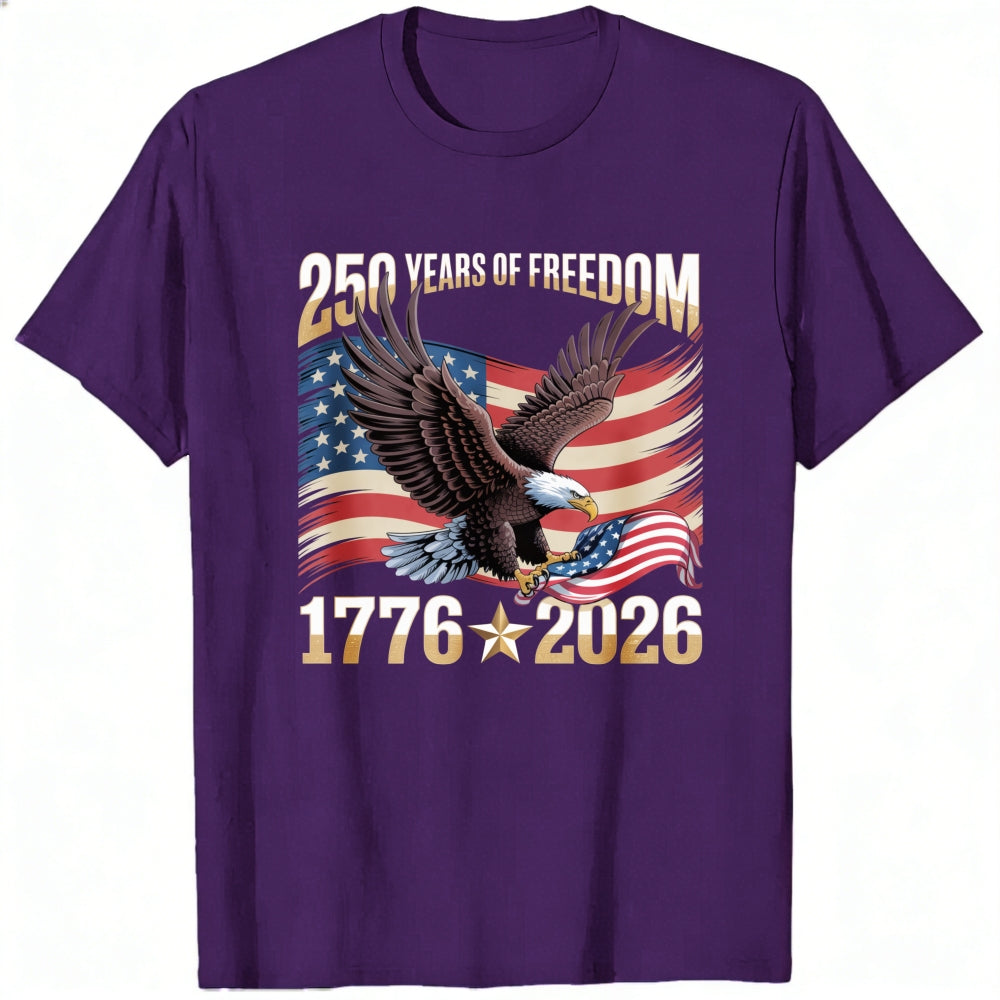 Patriotic Eagle American Flag 250 Years Of Freedom 1776 2026 Classic T-Shirt