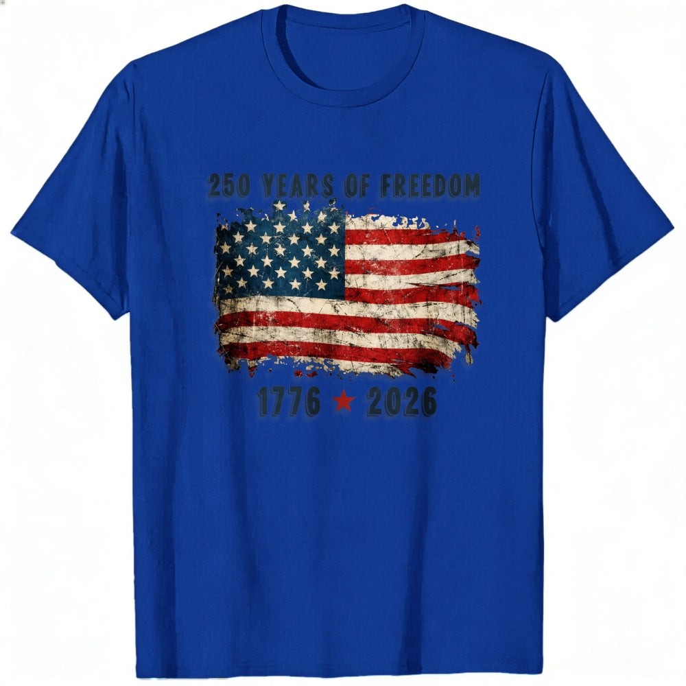 Patriotic American Flag Design Classic T-Shirt 250 Years Of Freedom 1776 2026