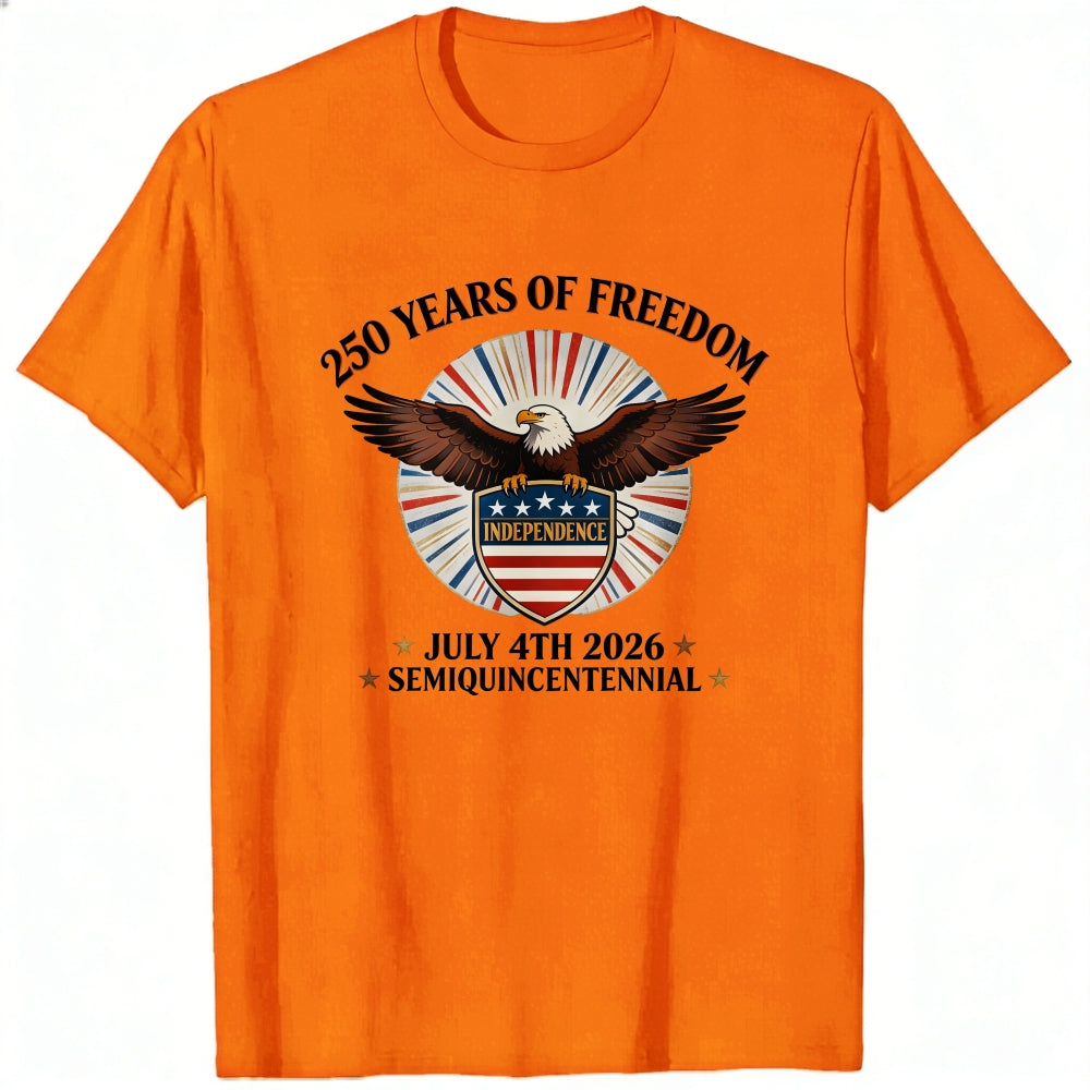 Patriotic American Eagle Design Classic T-Shirt 250 Years Of Freedom Independence Day 2026 Semiquincentennial