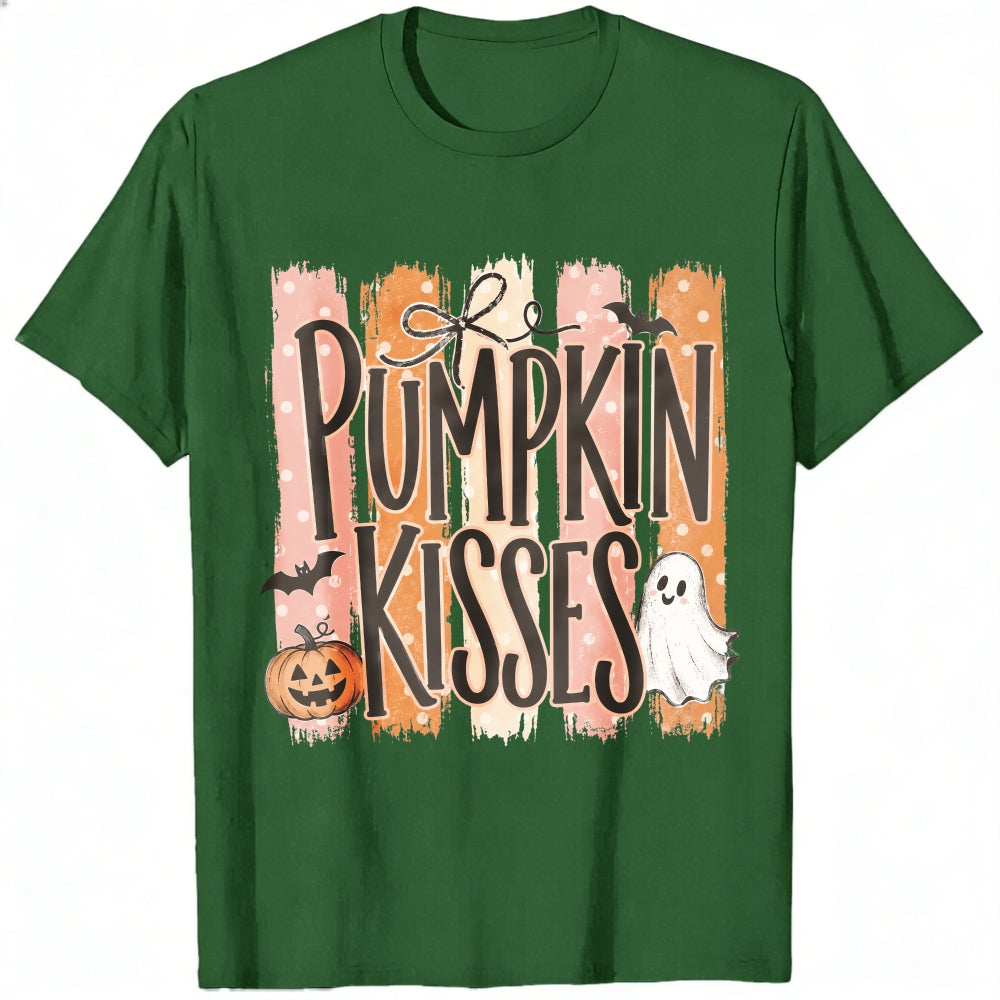 Halloween Pumpkin Kisses Ghost Bat Classic T-Shirt