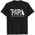 Black Classic T-Shirt Papa If He Cant Fix It No One Can