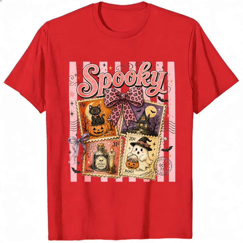 Vintage Halloween Spooky Stamps Classic T-Shirt