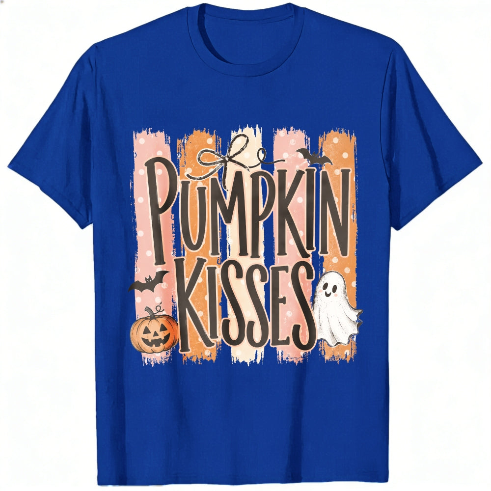Halloween Pumpkin Kisses Ghost Bat Classic T-Shirt