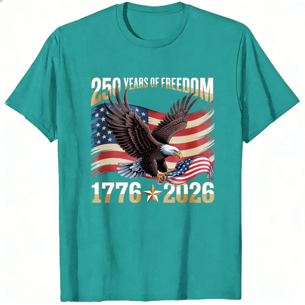Patriotic Eagle American Flag 250 Years Of Freedom 1776 2026 Classic T-Shirt