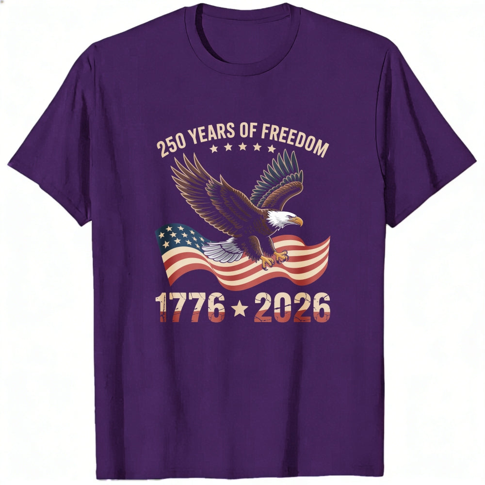 Patriotic Eagle American Flag 250 Years Of Freedom 1776 2026 Classic T-Shirt
