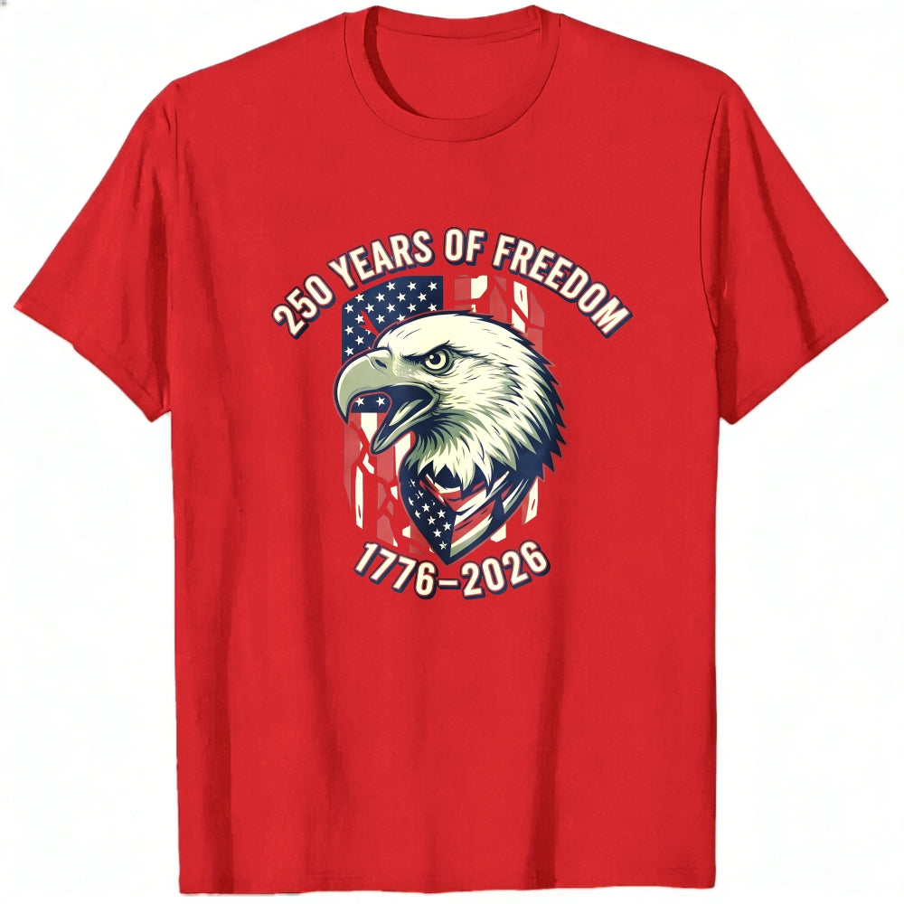 American Eagle Patriotic Design Classic T-Shirt 250 Years Of Freedom 1776 2026