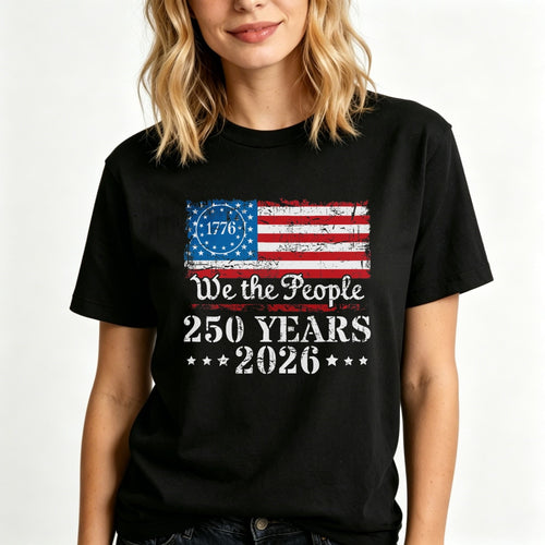 American Flag Patriotic Design Classic T-Shirt We The People 250 Years 2026