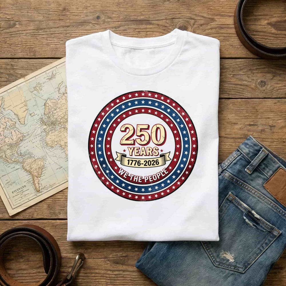 Patriotic American Independence Day 250 Years 1776 2026 We The People Classic T-Shirt
