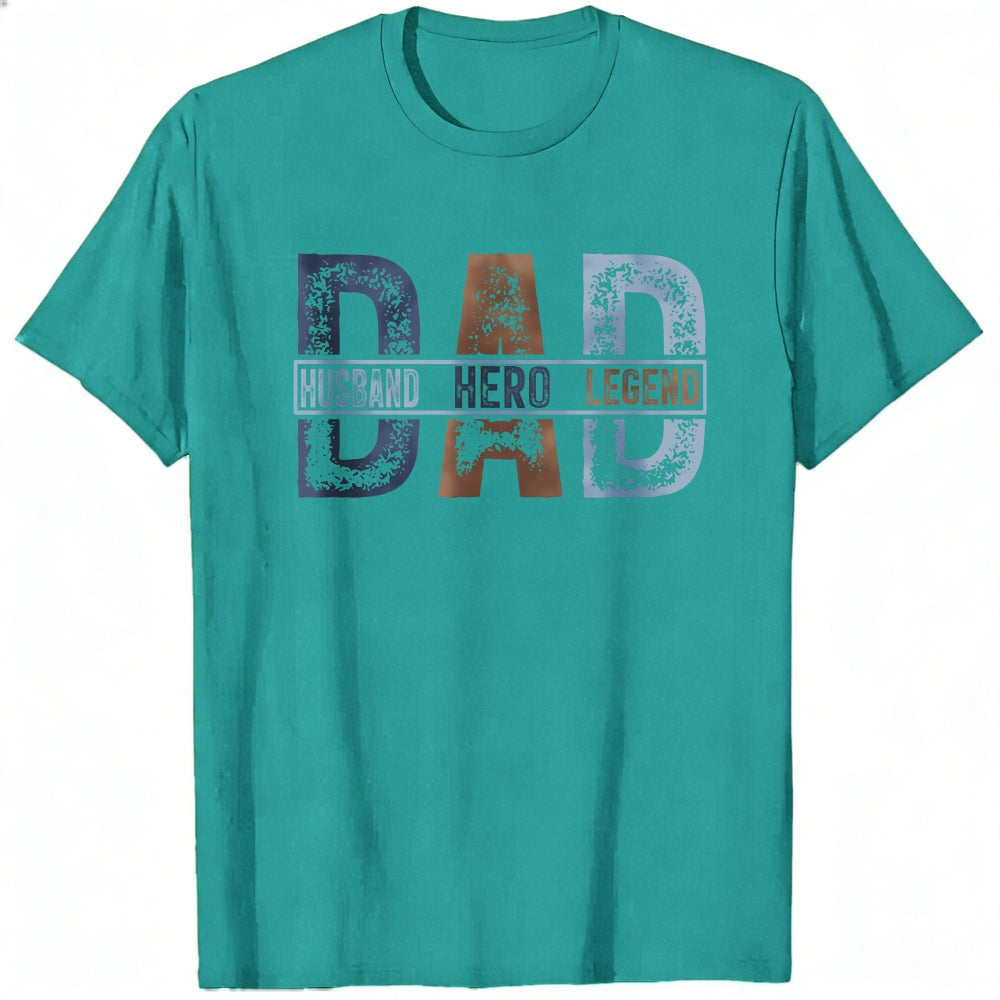 Graphic Print Classic T-Shirt Dad Husband Hero Legend