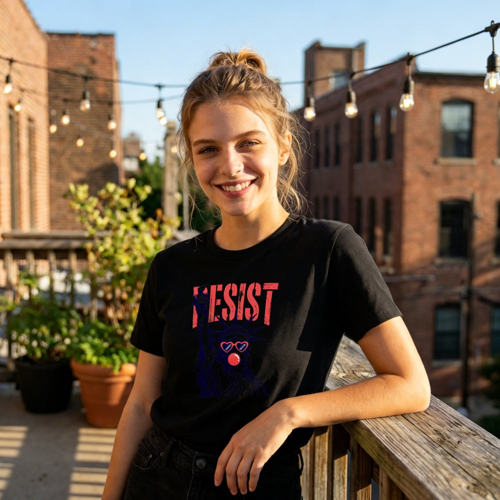 Political Statement Classic T-Shirt Resist Statue Of Liberty