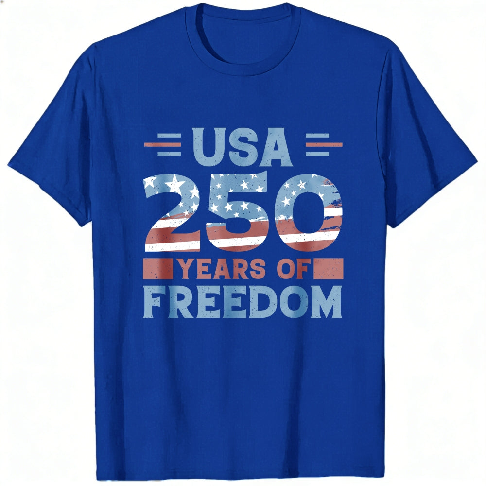 Patriotic American Flag Design Classic T-Shirt 250 Years Of Freedom Usa Celebration