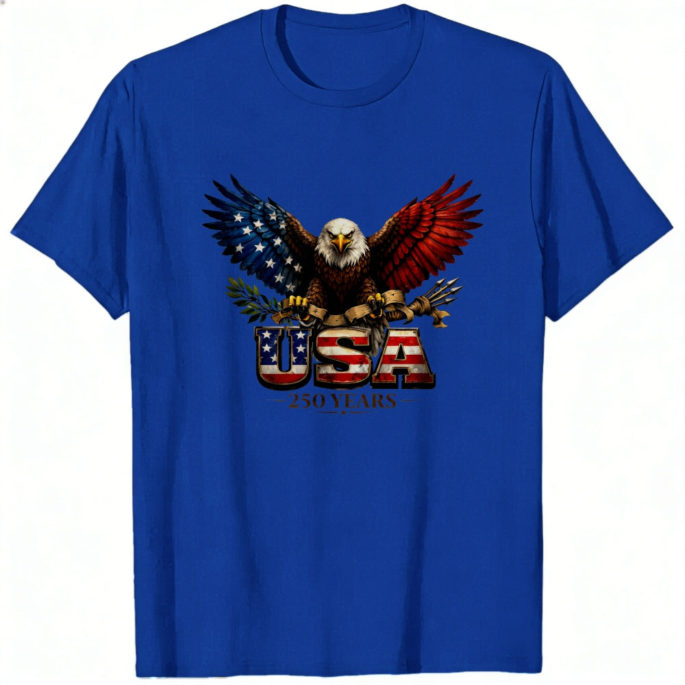 Patriotic Eagle Design Classic T-Shirt Usa Flag And American Symbols