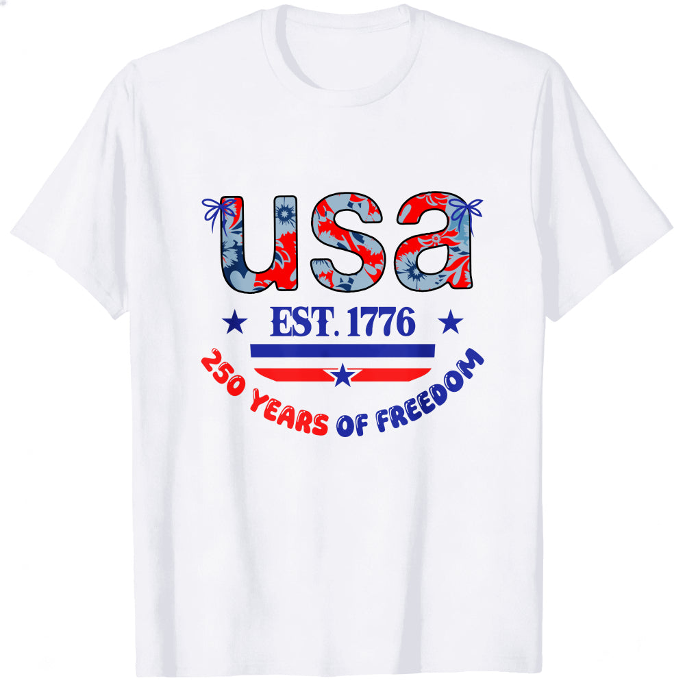 Patriotic Usa Flag Design Classic T-Shirt 250 Years Of Freedom Celebration