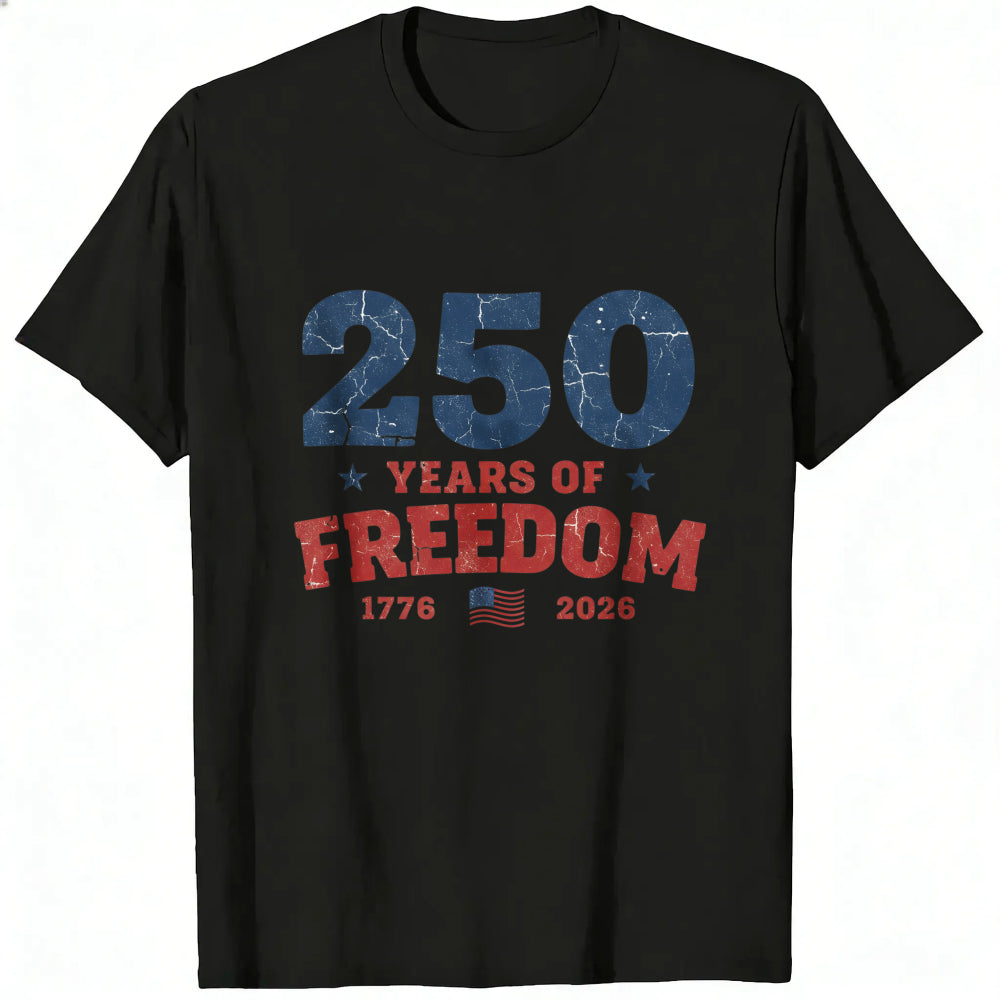 Patriotic American Independence Day 250 Years Of Freedom Classic T-Shirt