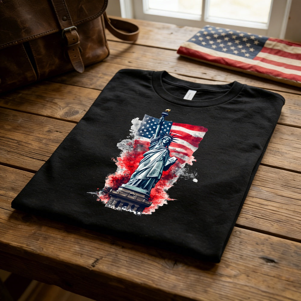 American Flag Statue Of Liberty Classic T-Shirt