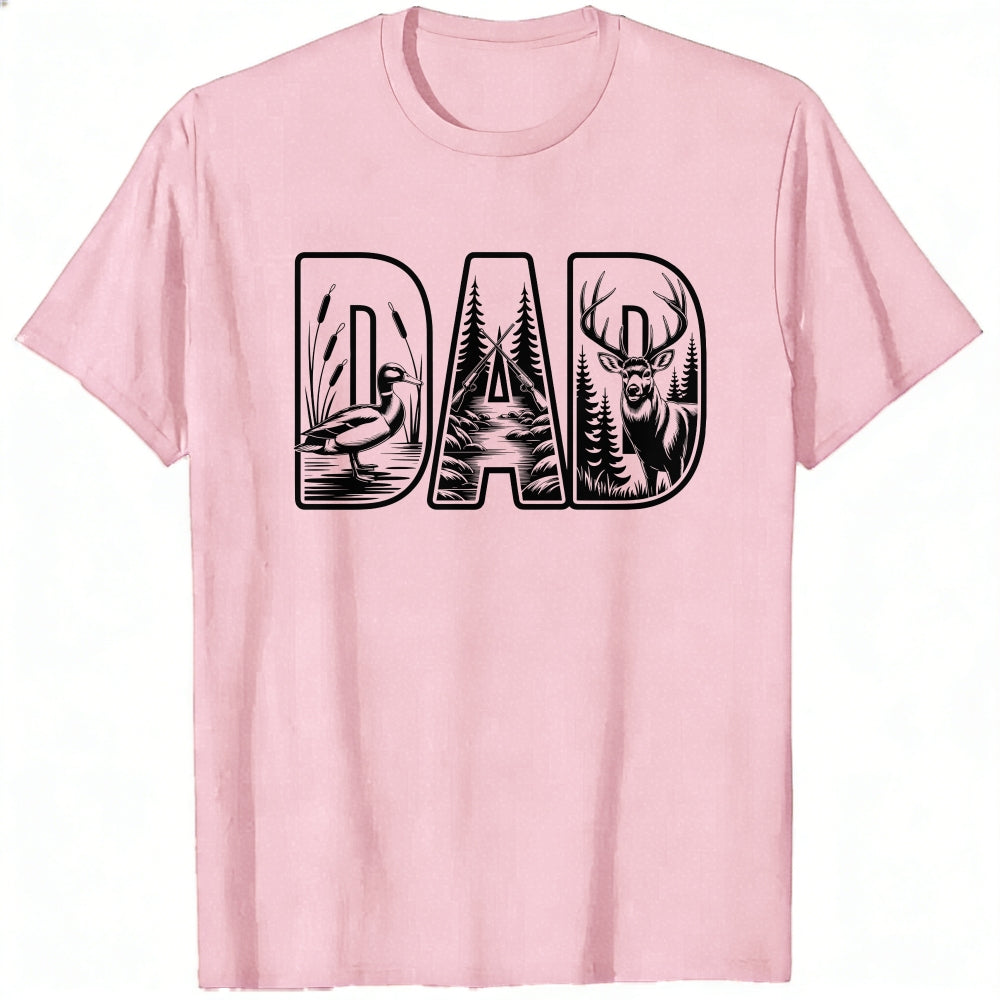 Outdoor Adventure Classic T-Shirt Dad With Duck And Deer Scene