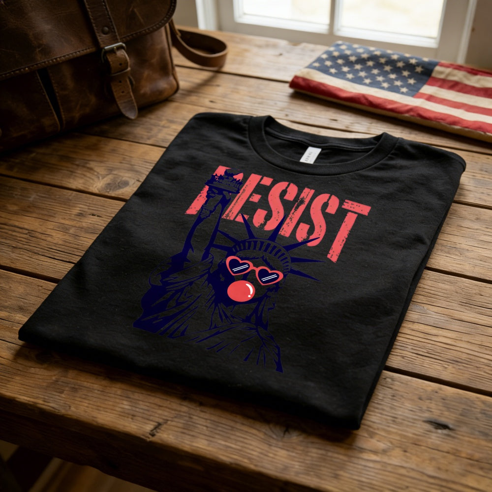 Political Statement Classic T-Shirt Resist Statue Of Liberty