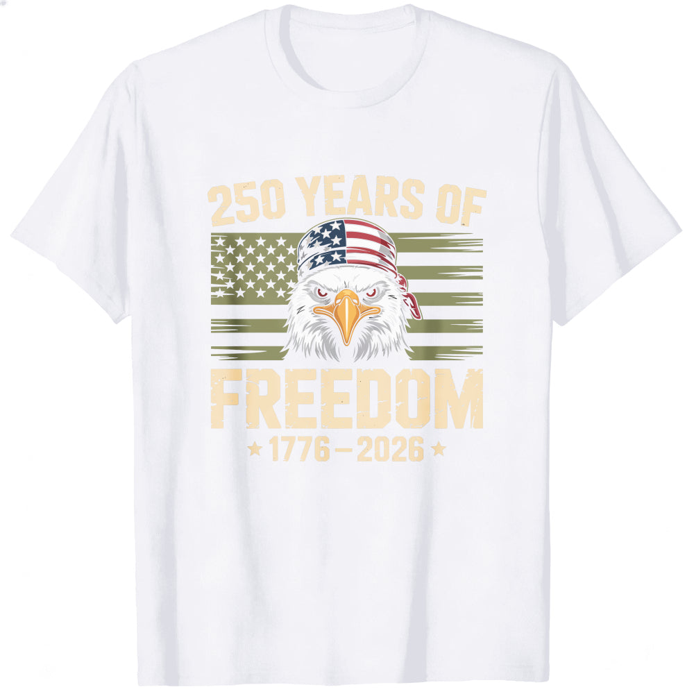 Patriotic Eagle American Flag Classic T-Shirt 250 Years Of Freedom 1776 2026
