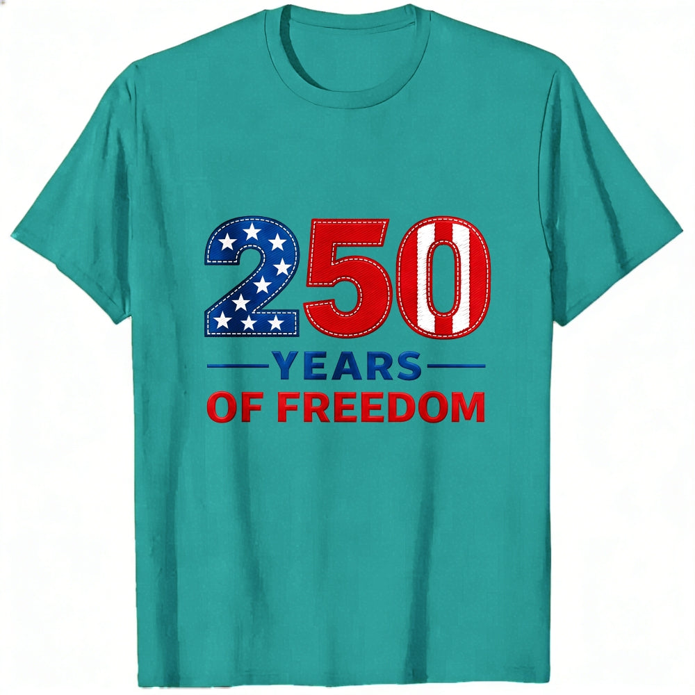 Patriotic American Flag Design Classic T-Shirt 250 Years Of Freedom