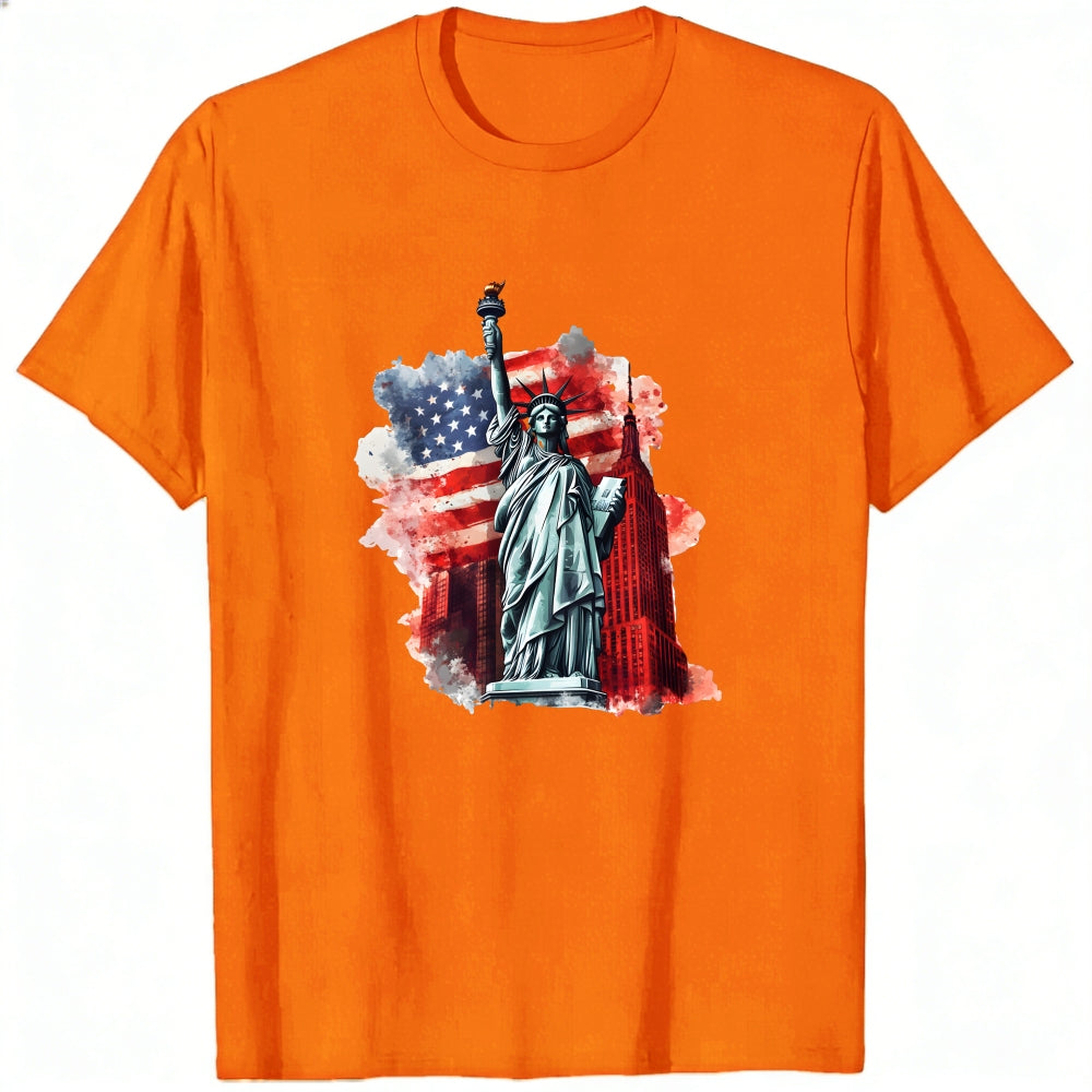 American Flag Statue Of Liberty Classic T-Shirt